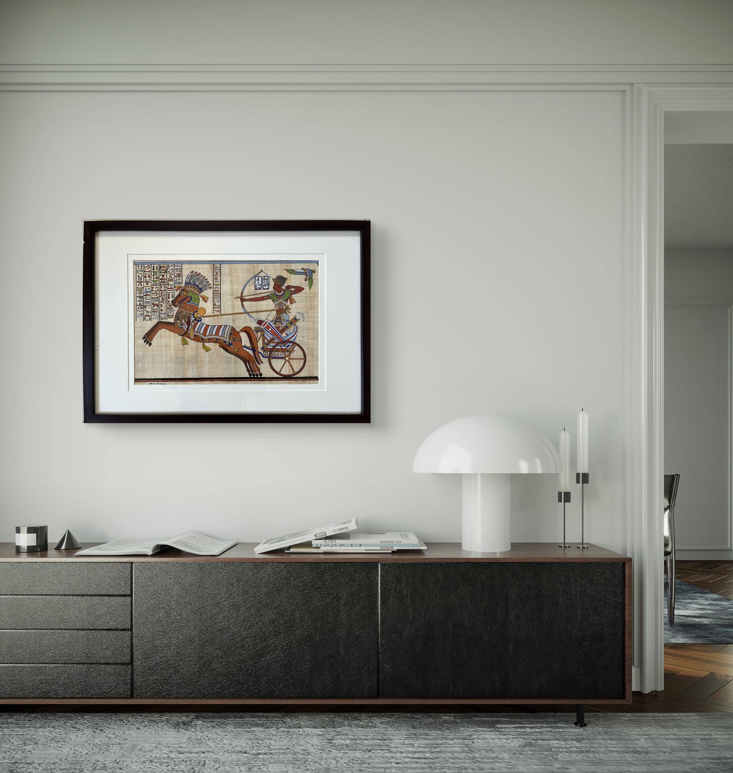 Egyptian Papyrus Art - Pharaoh’s Chariot The Palace of Hues