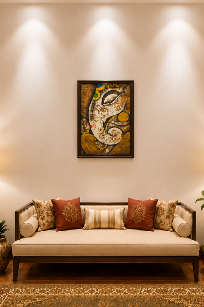 Ganesha in Textured Modern Art II The Palace of Hues