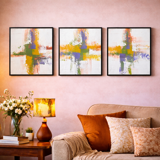 Abstract Art Set of 3 III The Palace of Hues