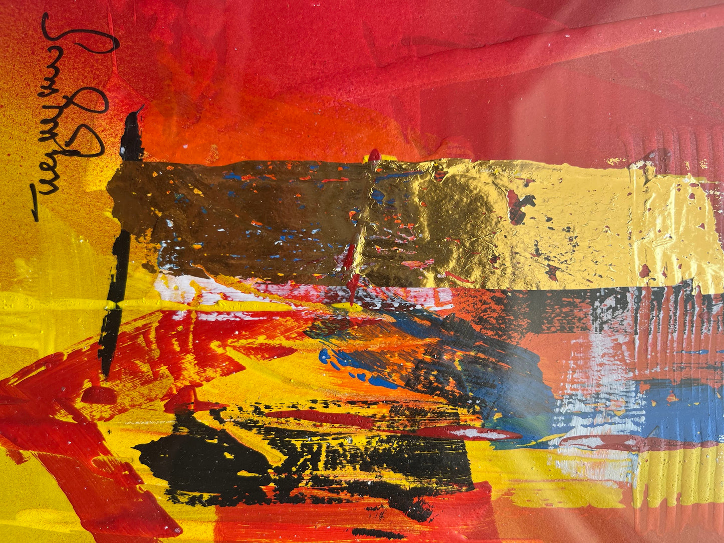 Textured Abstract Art Set of 3 The Palace of Hues