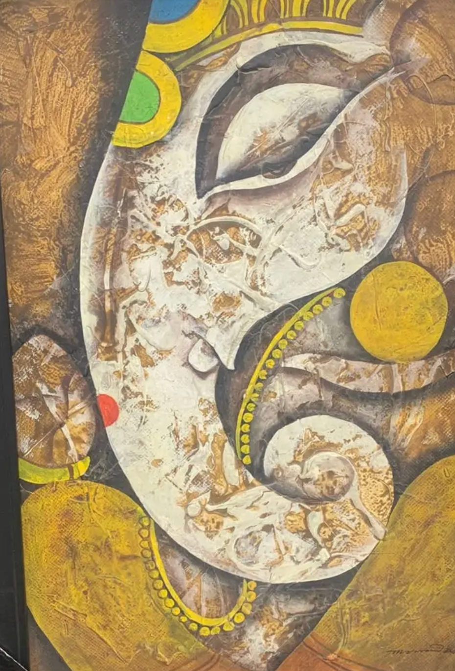 Ganesha in Textured Modern Art II The Palace of Hues