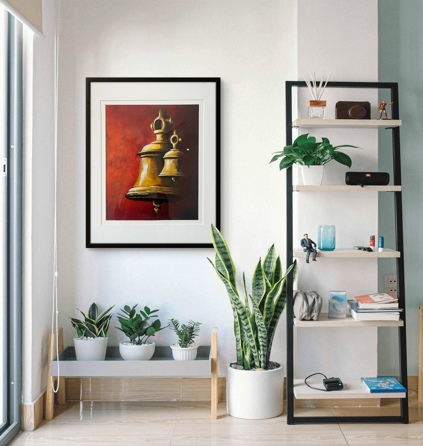 Temple Chimes - Brass Bell Wall Art III