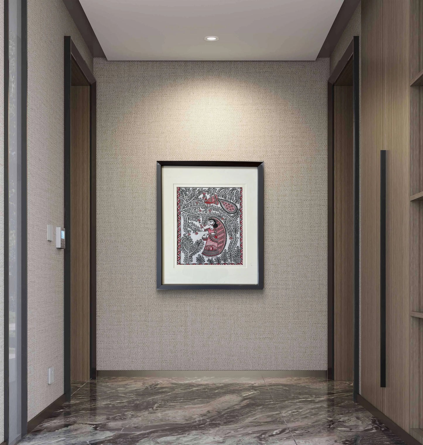 Madhubani - Lady in the Grove The Palace of Hues