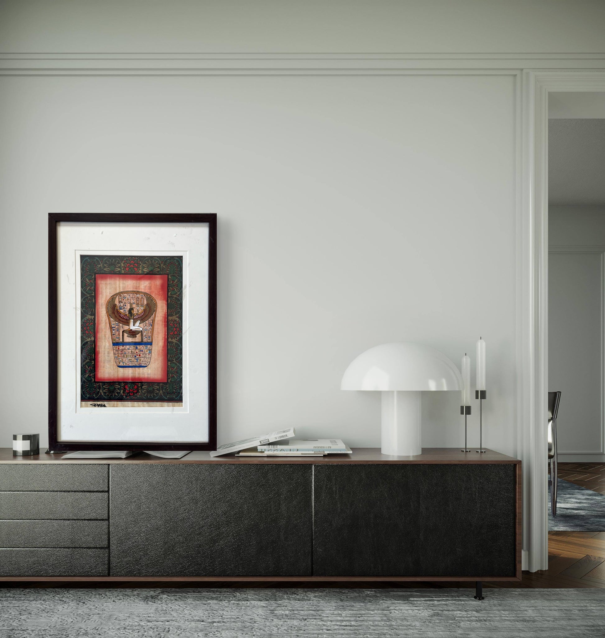 Egyptian Papyrus Art - The Winged Goddess The Palace of Hues