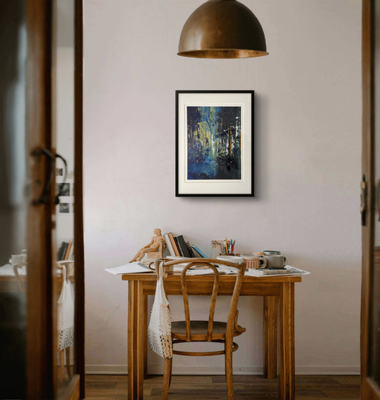 Nocturne Glaze - Textured Abstract Art