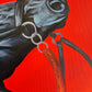 Crimson Black Horses Set of 2 The Palace of Hues