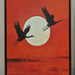 Crimson Cranes – Handmade Bird Painting Set of 2 The Palace of Hues