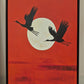 Crimson Cranes – Handmade Bird Painting Set of 2 The Palace of Hues