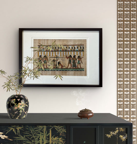Egyptian Papyrus Art - The Weighing of the Heart The Palace of Hues