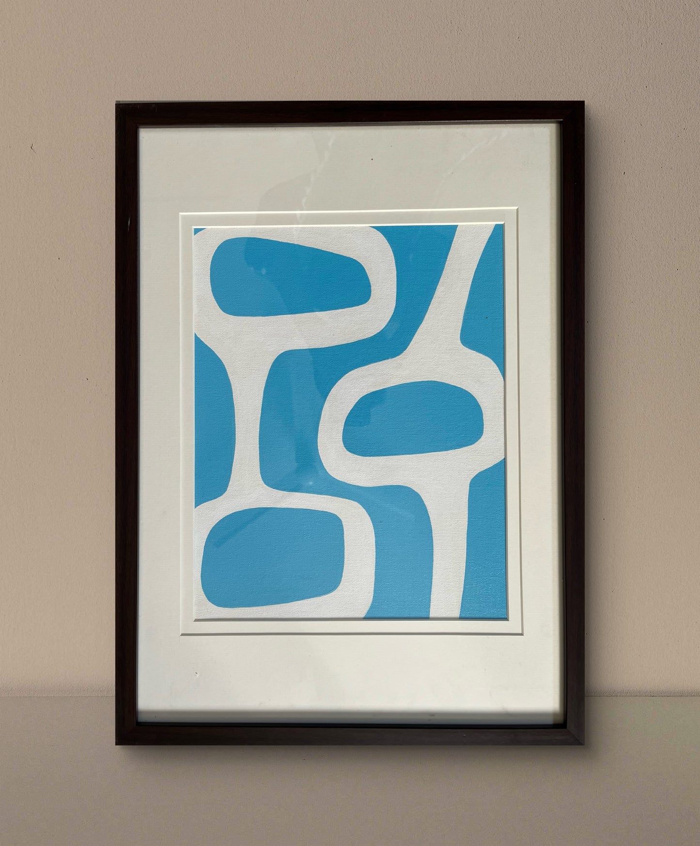 Hand Painted Bohemian Blue Set of Three