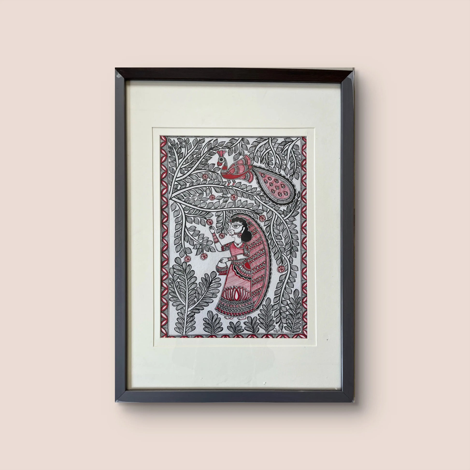 Madhubani - Lady in the Grove The Palace of Hues