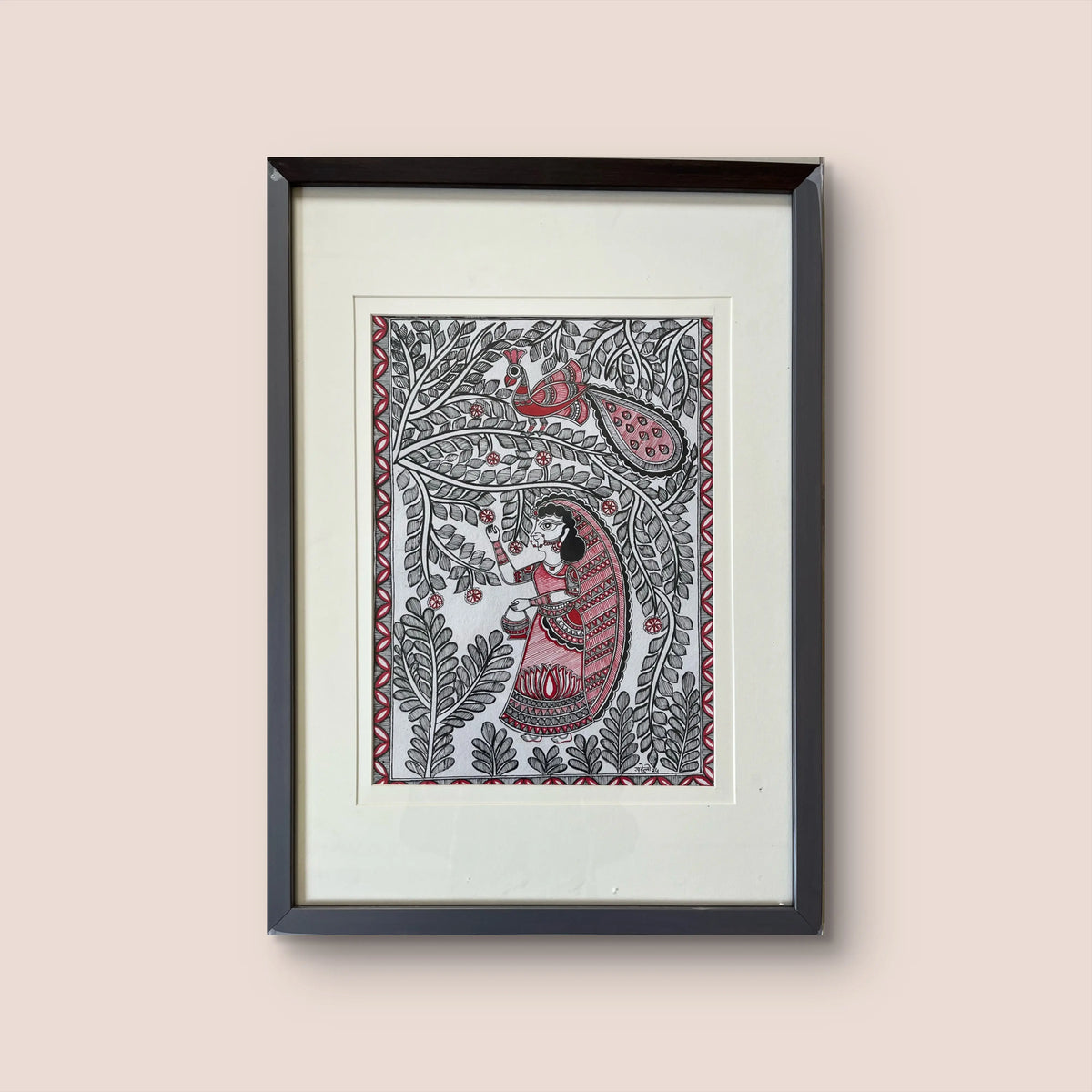Madhubani - Lady in the Grove The Palace of Hues