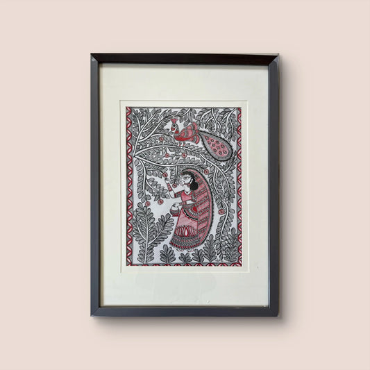 Madhubani - Lady in the Grove The Palace of Hues