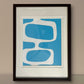 Hand Painted Bohemian Blue Set of Three