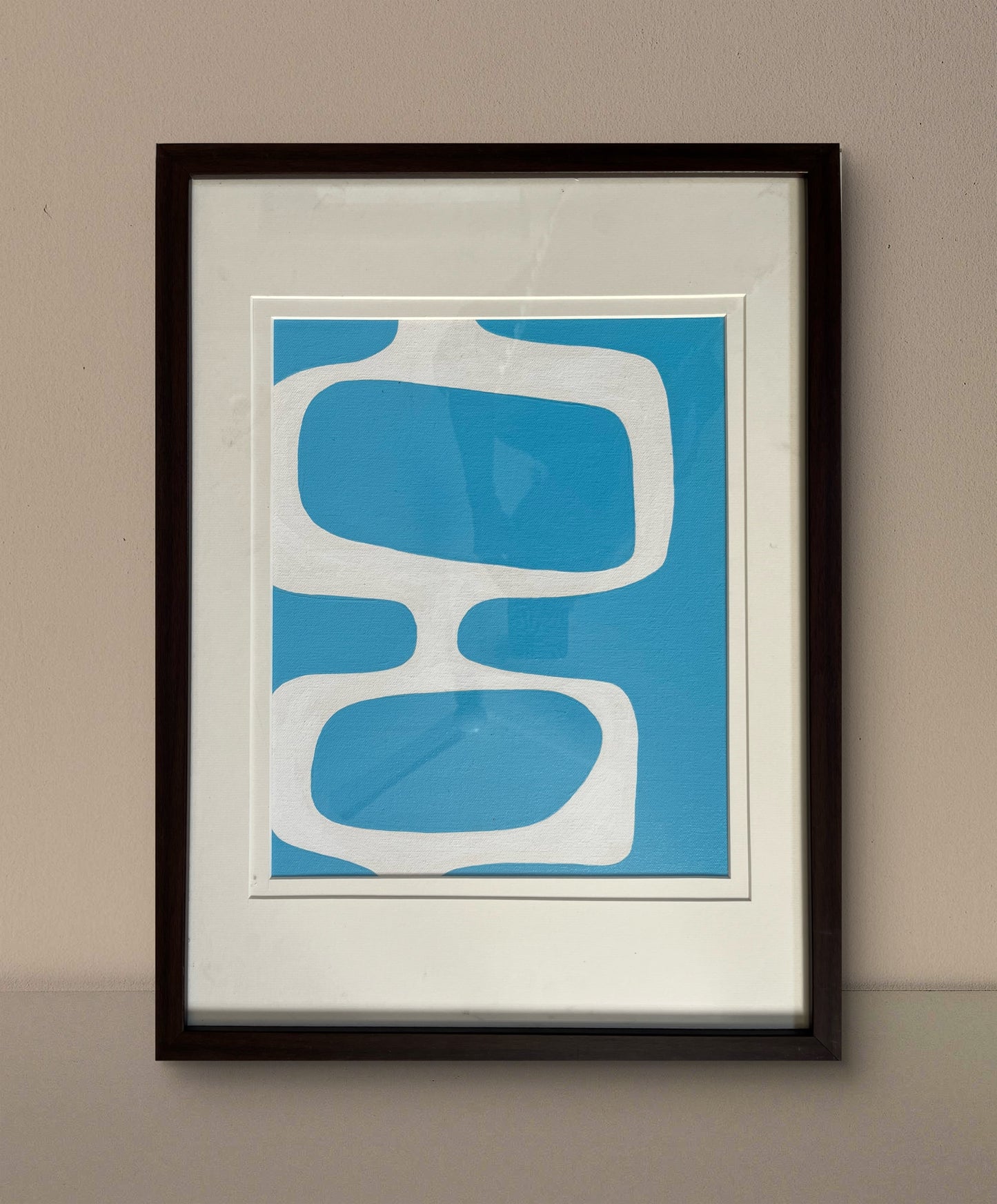 Hand Painted Bohemian Blue Set of Three