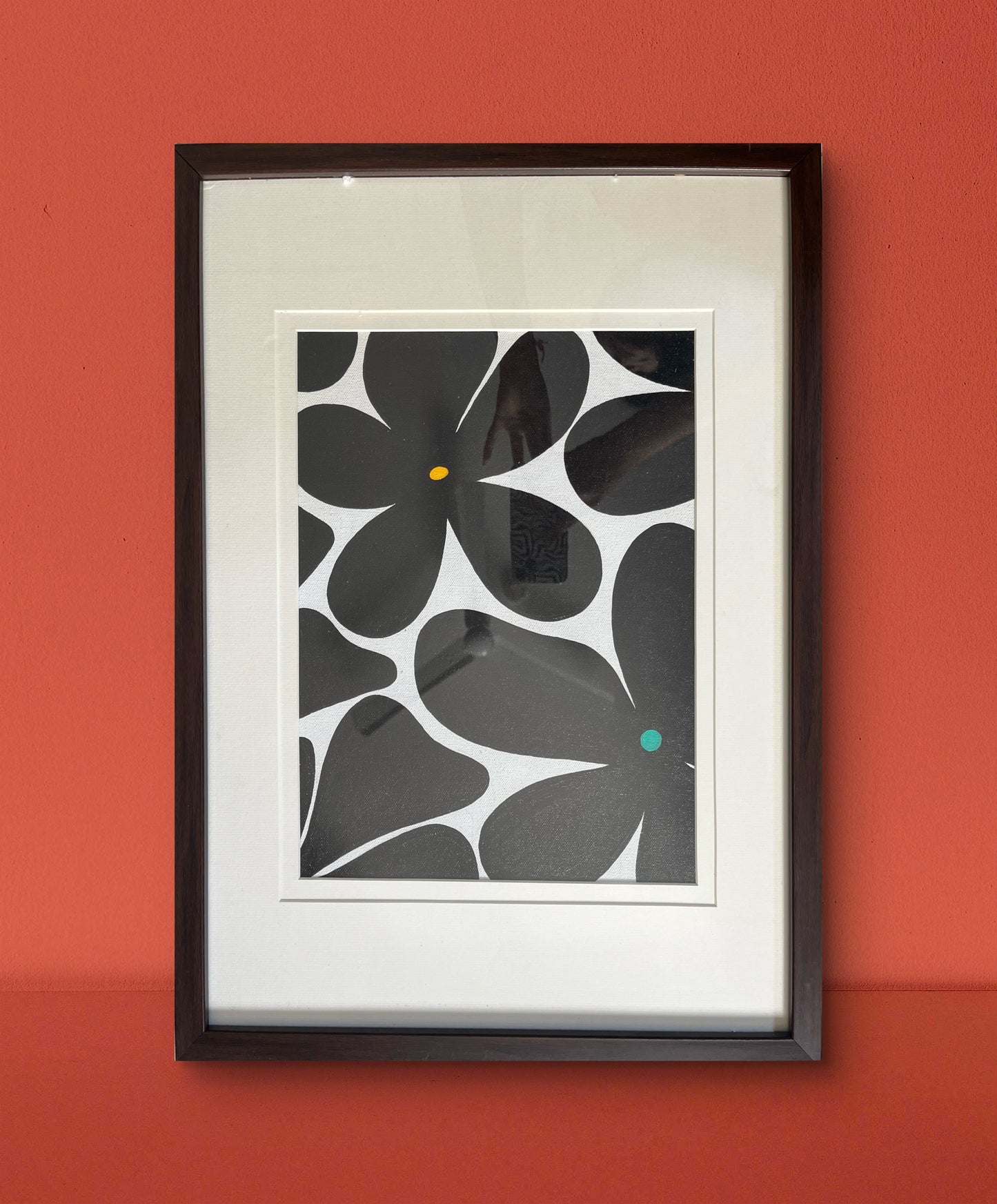 Hand Painted Bohemian Black Set of Three