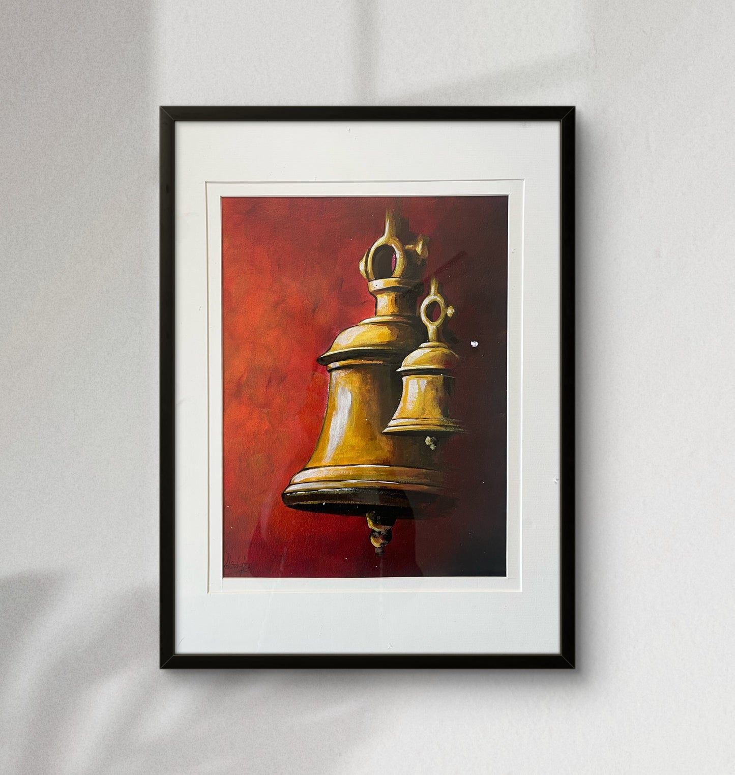 Temple Chimes - Brass Bell Wall Art III