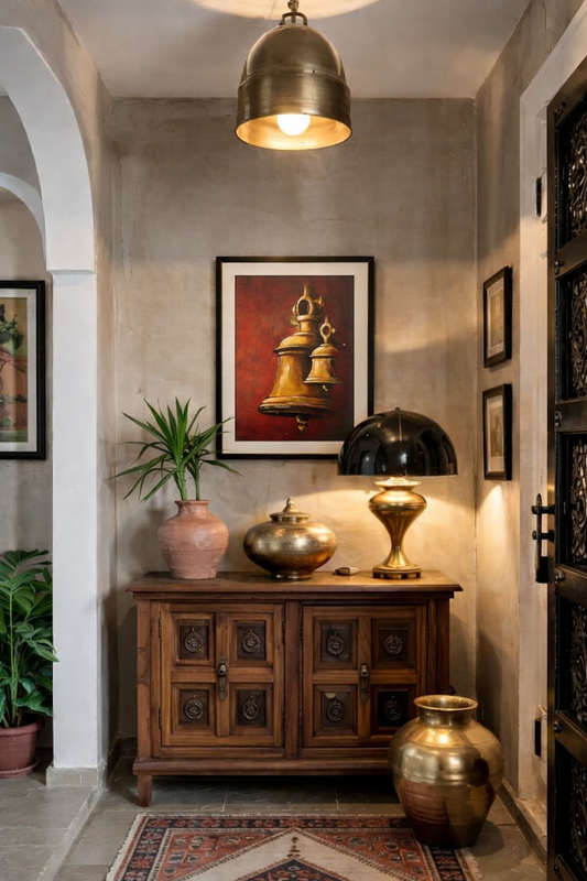 Temple Chimes - Brass Bell Wall Art III