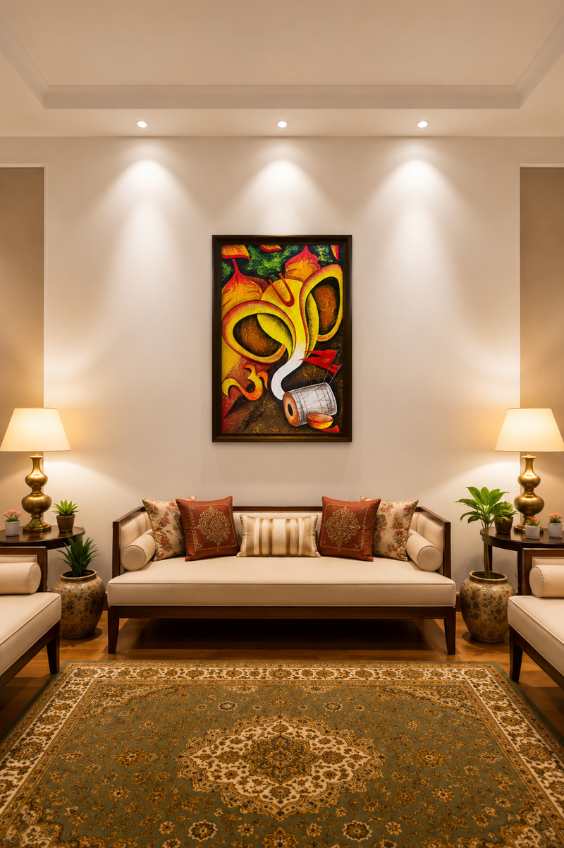 Ganesha in Textured Modern Art The Palace of Hues