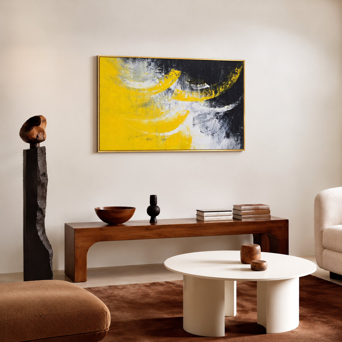 Yellow and Black Abstract The Palace of Hues