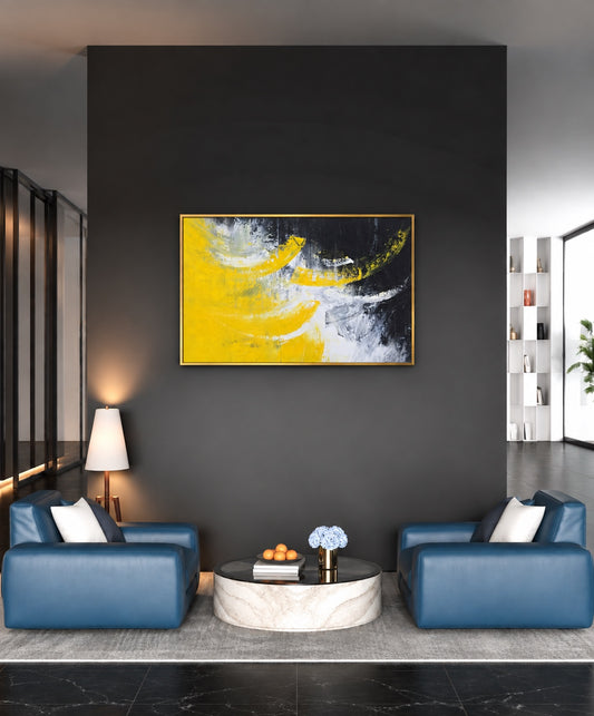 Yellow and Black Abstract The Palace of Hues