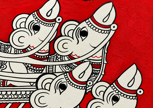 Ganesha in Red Chariot The Palace of Hues