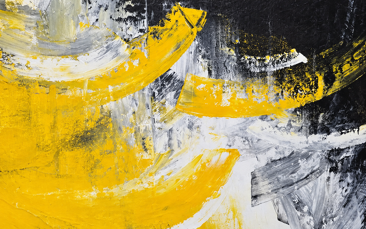 Yellow and Black Abstract The Palace of Hues