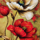 The Textured Poppies in Gold The Palace of Hues