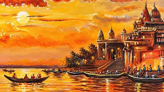 Varanasi at Golden Hour The Palace of Hues