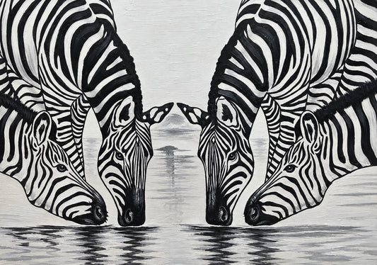 Zebras at the Waterhole The Palace of Hues
