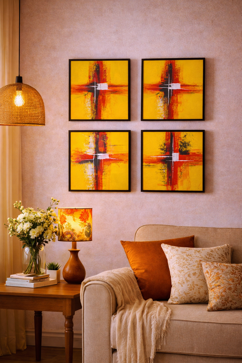 Abstract Art Set of 4 II The Palace of Hues