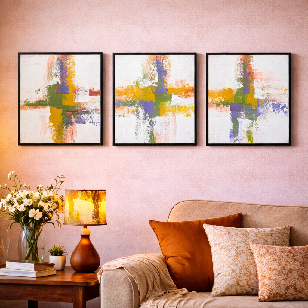 Abstract Art Set of 3 III The Palace of Hues