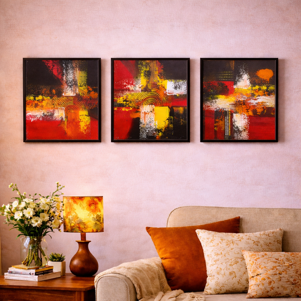 Abstract Art Set of 3 II The Palace of Hues