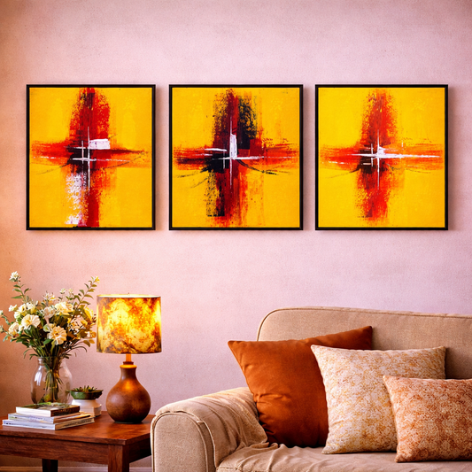 Abstract Art Set of 3 The Palace of Hues