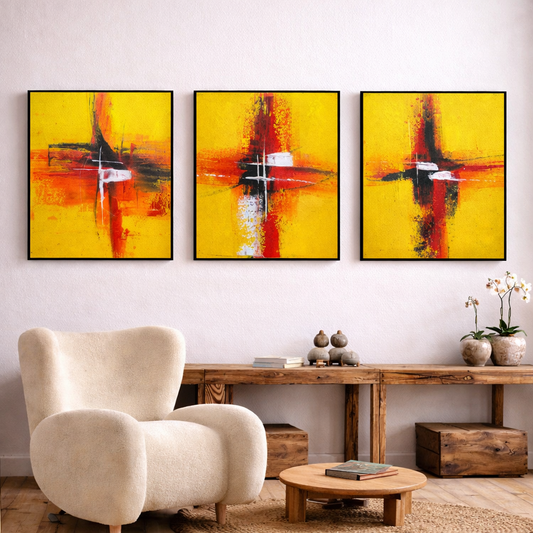 Abstract Art Set of 3 The Palace of Hues