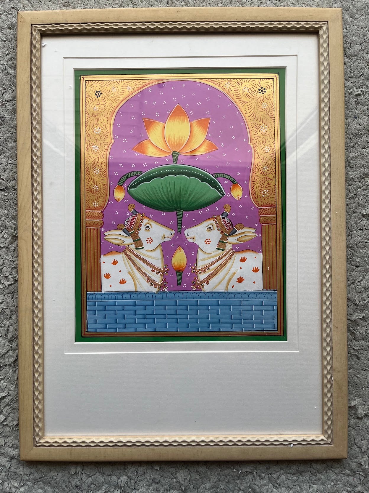 Pichwai Art Set of 2 - Sacred Lotus The Palace of Hues
