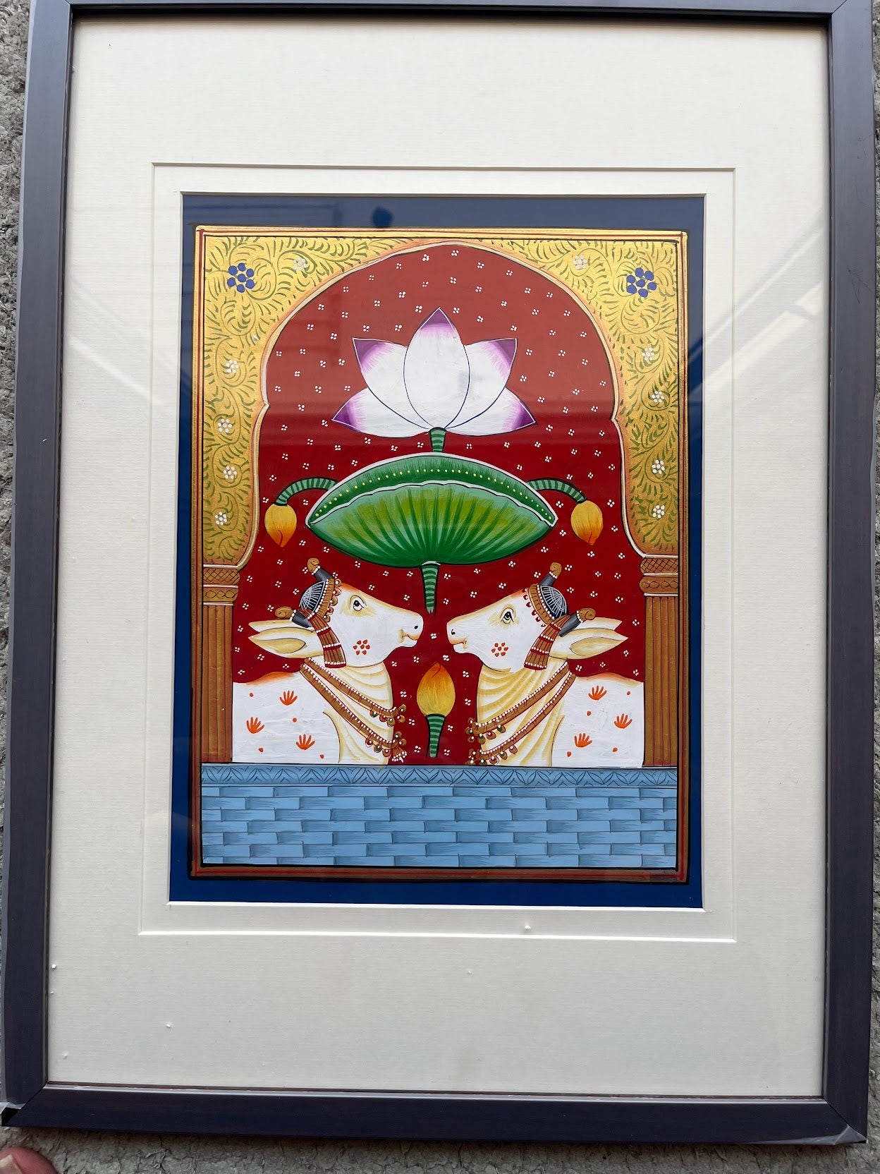 Pichwai Art Set of 3 - Red Amber The Palace of Hues