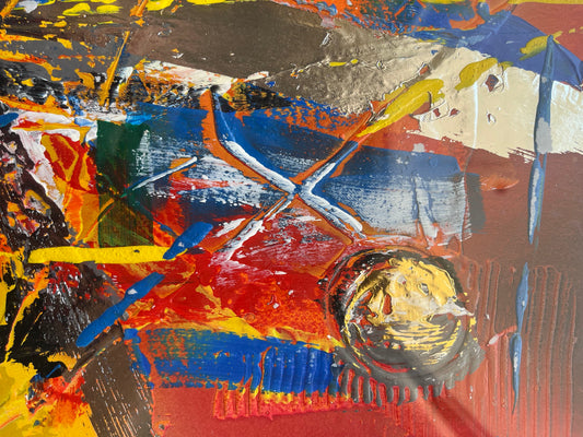 Textured Abstract Art Set of 3 The Palace of Hues