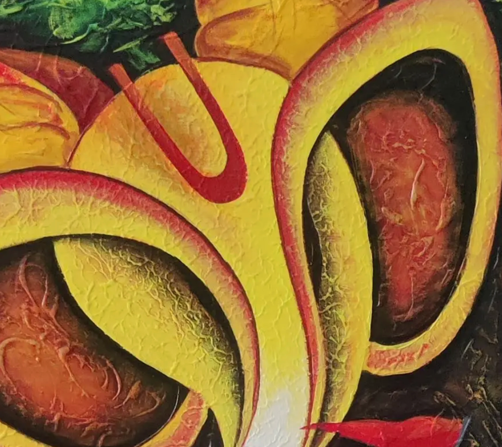 Ganesha in Textured Modern Art The Palace of Hues