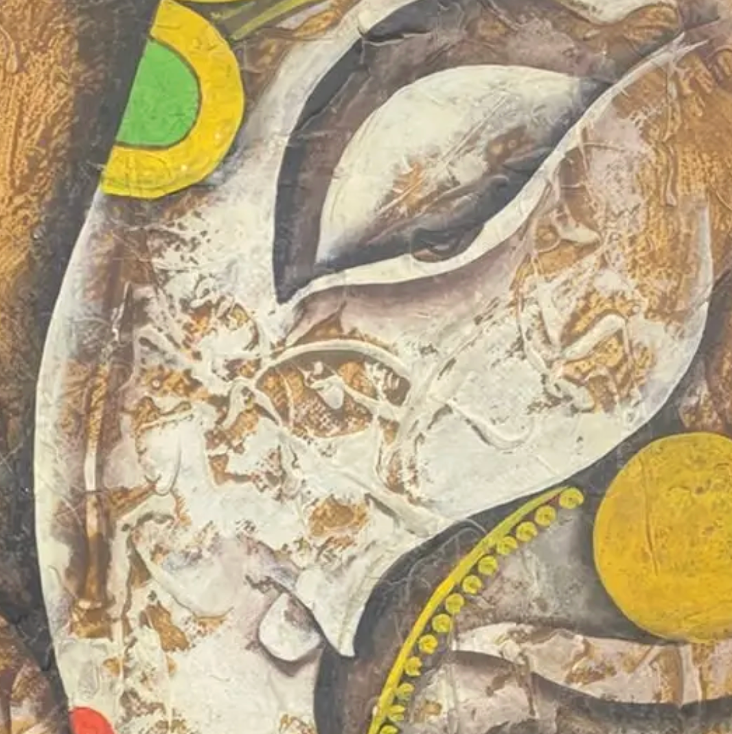 Ganesha in Textured Modern Art II The Palace of Hues