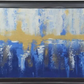 Abstract Coastal Horizon Painting, framed