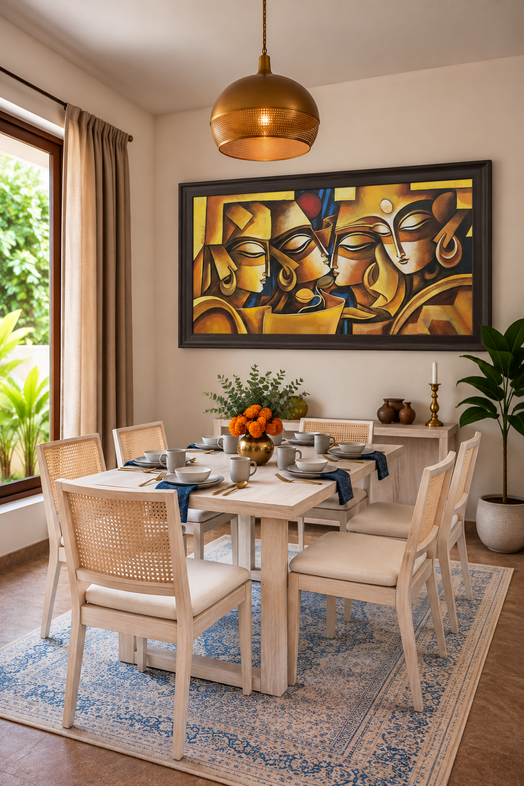 Abstract Figure Composition shown in a room setting