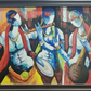Abstract Musicians Canvas Art, framed