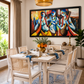 Abstract Musicians Canvas Art shown in a room setting