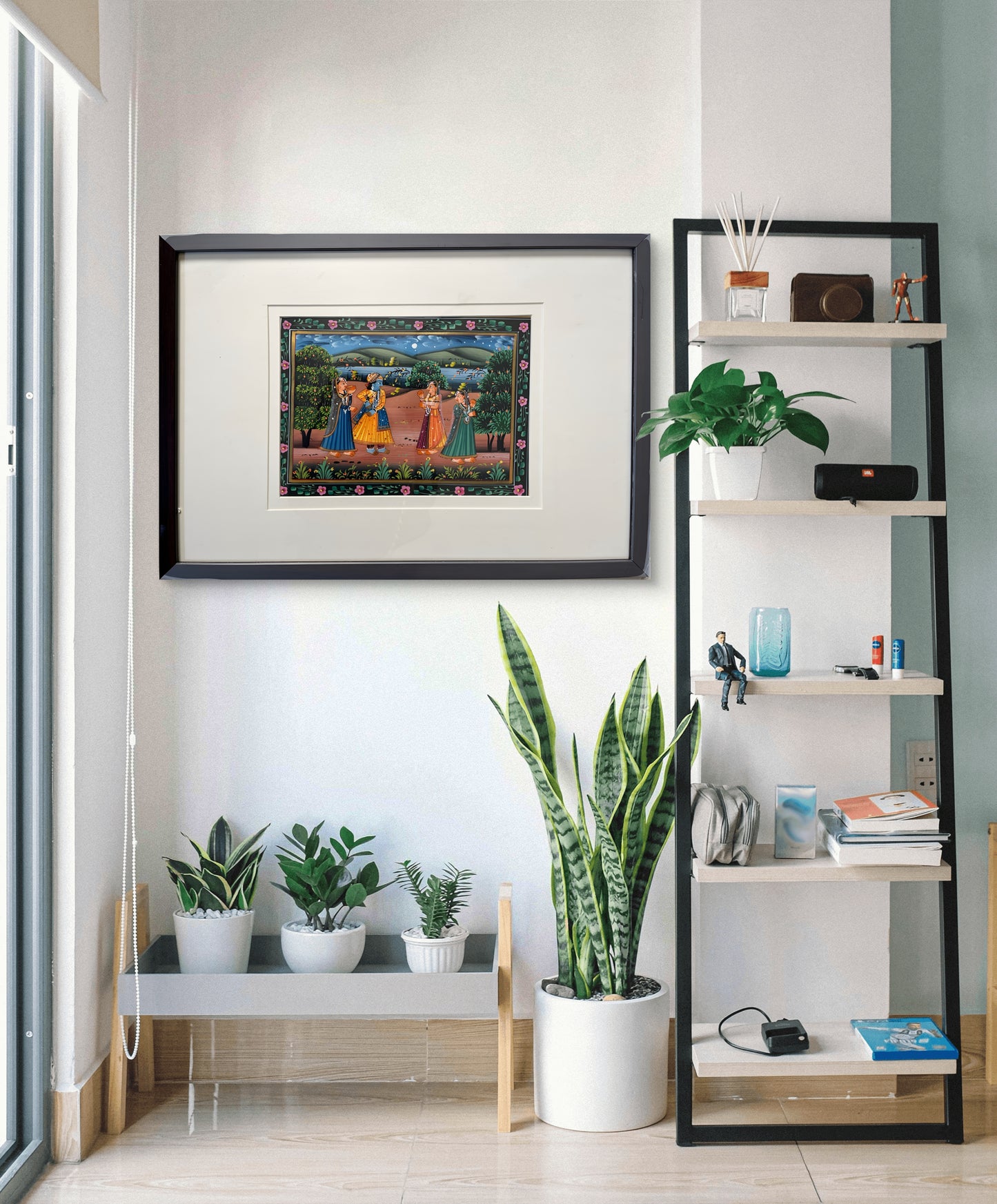 Pichwai Art - Radha-Krishna under the moon The Palace of Hues