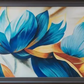 Blue Lotus Flower Artwork, framed
