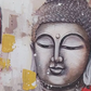 Buddha Abstract Canvas Art, brushwork detail