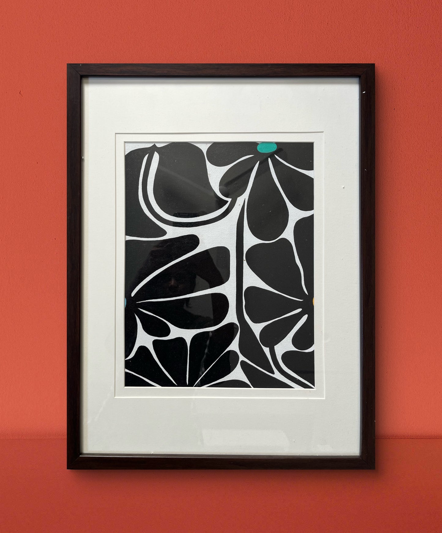 Hand Painted Bohemian Black Set of Three