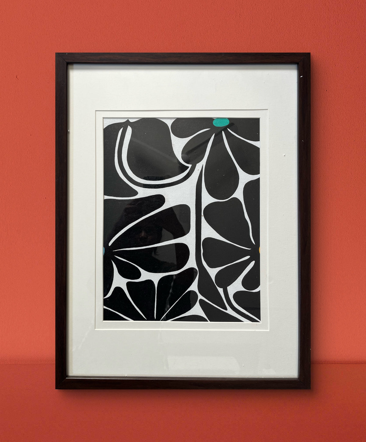 Hand Painted Bohemian Black Set of Three