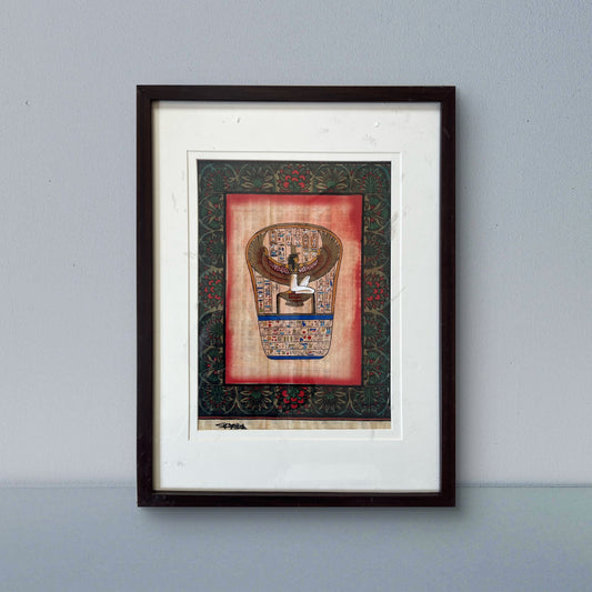Egyptian Papyrus Art - The Winged Goddess The Palace of Hues